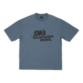 T-Shirt mit handgezeichnetem BB Icon, Medium Fit «Blue Black» 612966TNVN44183