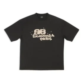 T-Shirt mit handgezeichnetem BB Icon, Medium-Fit, «Schwarz», 612966TNVN41059