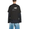 T-Shirt mit handgezeichnetem BB Icon, Medium-Fit, «Schwarz», 612966TNVN41059