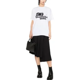 T-Shirt mit handgezeichnetem BB Icon, mittlere Passform «Weiss» 612965TNVN49040