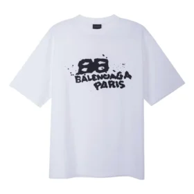 T-Shirt mit handgezeichnetem BB Icon, mittlere Passform «Weiss Schwarz» 612966TNVN49040