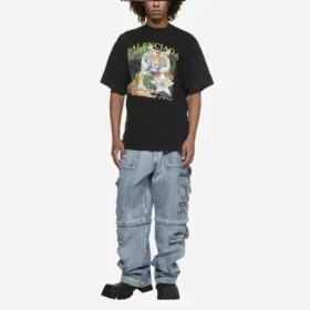 T-Shirt mit «Jahr des Tigers»-Logo «Schwarz» 681314TLVH21000