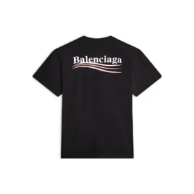 T-Shirt mit kurzen Ärmeln und Political Campaign Logo «Schwarz» 612964TKVJ11070