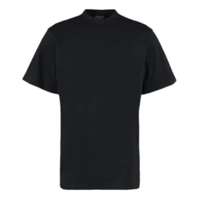 T-Shirt mit langem Rückensaum und boxy Passform «Schwarz» 681045TLVH91070