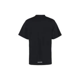 T-Shirt mit langem Rückensaum und boxy Passform «Schwarz» 681045TLVH91070