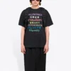 T-Shirt mit Logo-Aufdruck, kurzärmelig «Schwarz» 612965TJVI32771