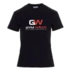 T-Shirt mit Logo-Aufdruck, Rundhalsausschnitt, schwarz 612964TIVD51000