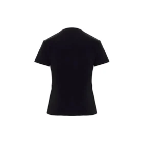 T-Shirt mit Logo-Aufdruck, Rundhalsausschnitt, schwarz 612964TIVD51000
