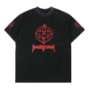 T-Shirt mit Metall-BB-Schablonendruck «Black Red» 764235TPVI21568