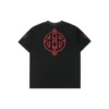 T-Shirt mit Metall-BB-Schablonendruck «Black Red» 764235TPVI21568