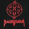 T-Shirt mit Metall-BB-Schablonendruck «Black Red» 764235TPVI21568