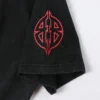 T-Shirt mit Metall-BB-Schablonendruck «Black Red» 764235TPVI21568