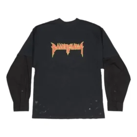 T-Shirt mit Metall-Lagen-Design «Black Faded» 698631TMV881055