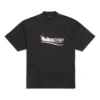 T-Shirt mit politischem Schablonendruck «Black White» 764235TQVI51569