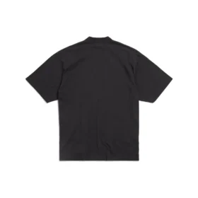 T-Shirt mit politischem Schablonendruck «Black White» 764235TQVI51569