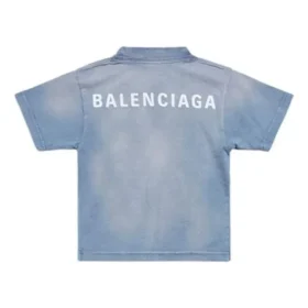 T-Shirt mit Rückenaufdruck «Blue White» 681864TPVK14313