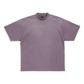T-Shirt mit Rückenprint, mittlere Passform «Purple Grey» 764235TPVK15500