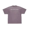 T-Shirt mit Rückenprint, mittlere Passform «Purple Grey» 764235TPVK15500