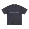T-Shirt mit Schablonendruck «Schwarz» 764235TQVA31750