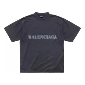 T-Shirt mit Schablonendruck «Schwarz» 764235TQVA31750