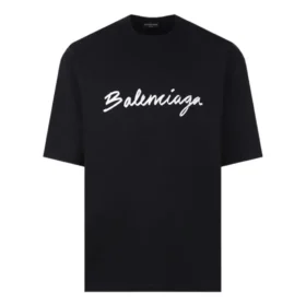 T-Shirt mit Schriftzug-Logo «Black White» 612966TMVB41070
