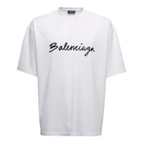 T-Shirt mit Schriftzug-Logo «Weiss/Schwarz» 612966TMVB49040