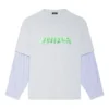 T-Shirt mit Slime-Logo und Lagenlook «Grey» 671401TLVF11203