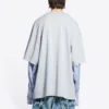 T-Shirt mit Slime-Logo und Lagenlook «Grey» 671401TLVF11203