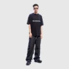 T-Shirt mit verschwommenem Logo «Black Blue» 661705TKVD51070