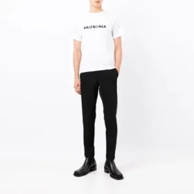 T-Shirt mit verschwommenem Logo «Weiss Schwarz» 661705TKVD59040