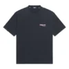 T-Shirt «Political Campaign» in weiter Passform «Washed Black» 641675TKVJ19034