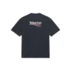 T-Shirt «Political Campaign» in weiter Passform «Washed Black» 641675TKVJ19034