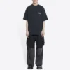 T-Shirt «Political Campaign» in weiter Passform «Washed Black» 641675TKVJ19034