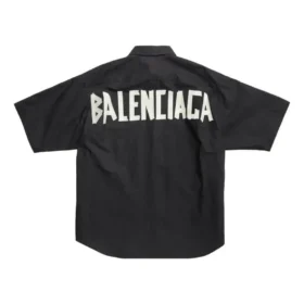 Tape Type Kurzarm-Shirt, weite Passform «Black» 738761TNM601000