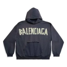 Tape Type Ripped Pocket Hoodie Oversized «Navy Blue» 744441TOVB14140