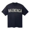 Tape Type T-Shirt, mittlere Passform «Black Faded» 739784TOVA91055