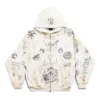 Tat Zip-up-Hoodie, Jacke in mittlerer Passform «Off White Black» 770939TQVK13307