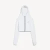 Techwear-Cocoon-Hoodie für Damen in Weiss