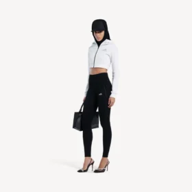 Techwear-Cocoon-Hoodie für Damen in Weiss