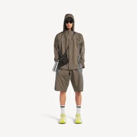 Techwear-Jacke für Herren mit Reissverschluss in Grau