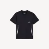 Techwear-Kurzarm-T-Shirt für Herren in Marineblau/Weiss