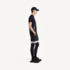 Techwear-Kurzarm-T-Shirt für Herren in Marineblau/Weiss
