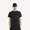 Techwear-Kurzarm-T-Shirt für Herren in Marineblau/Weiss