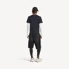 Techwear-Langarm-T-Shirt für Herren in Marineblau/Weiss