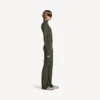 Techwear-Leggings für Damen in Khaki/Limette mit ausgestelltem Schnitt