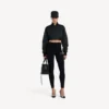 Techwear-Leggings für Damen in Schwarz
