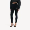Techwear-Leggings für Damen in Schwarz