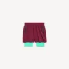 Techwear-Shorts für Herren in Burgunderrot/Aqua