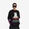 «The Door» Oversize-T-Shirt für Damen in Schwarz