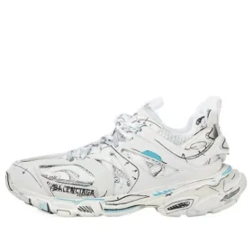 Track 1.0 Sneaker «White Blue Mesh and Nylon Graffiti» 542436W3SRA9014